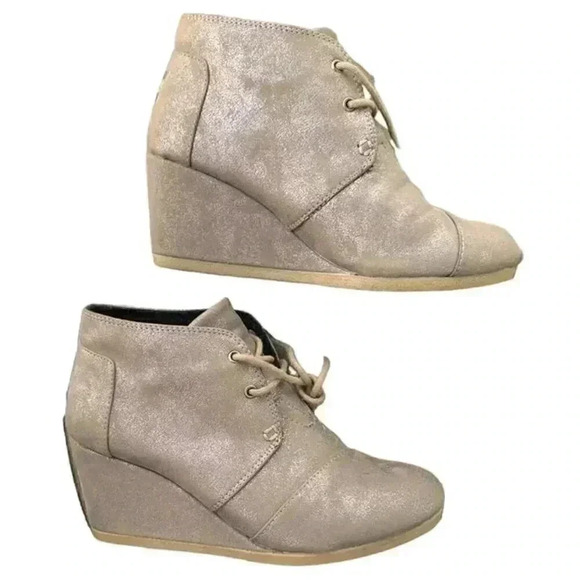 Toms Metallic Gray Ankle Boots - Picture 3 of 7